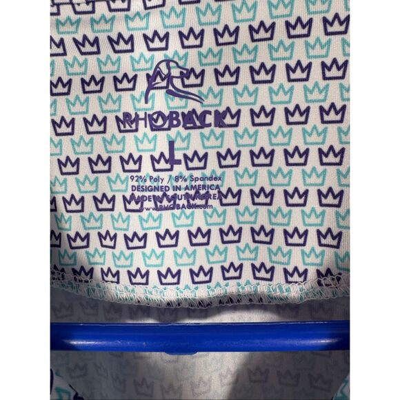 Rhoback “crown” print polo shirt size L - Picture 6 of 6